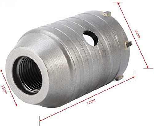 Dumdaar 50 mm Metal Air Conditioner Punch Reamer SDS Plus Shank Hole Saw Cutter Concrete Cement Stone Wall Hollow Drill Bit with 160mm rod - Image 2