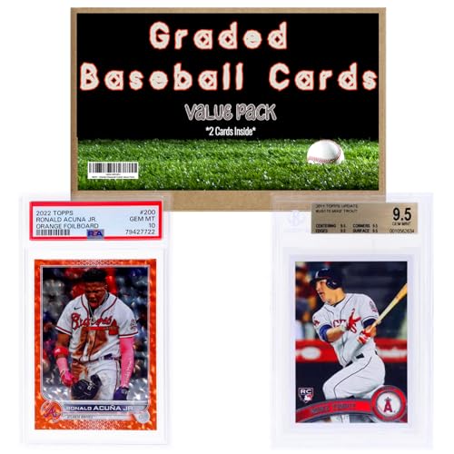 Slabs of Heat Graded Baseball Cards Value Pack  Gift SetContains 2 Graded Baseball Cards with Chance for Autographs Refractors PSA 10  MoreCollection Starter Ideal for New Collectors - Image 1