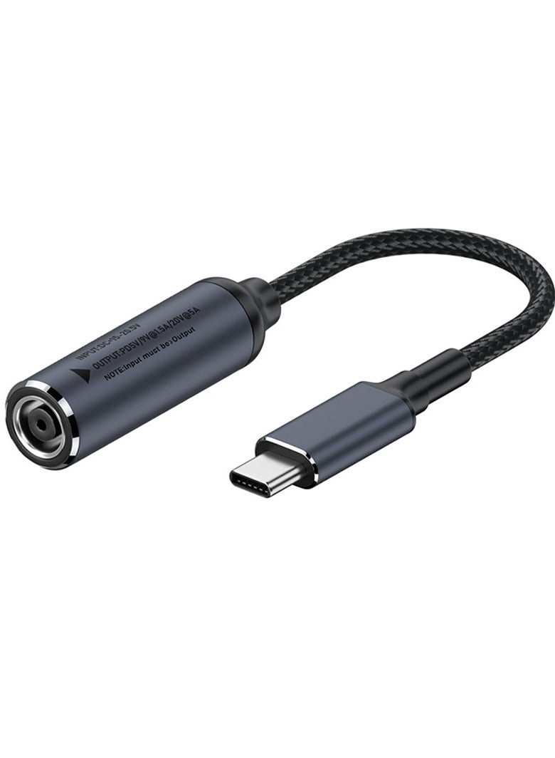 Terabyte DC 6.0 x 3.7mm to USB-C / Type-C Male 100W Computer Charging Adapter Connector - Image 1