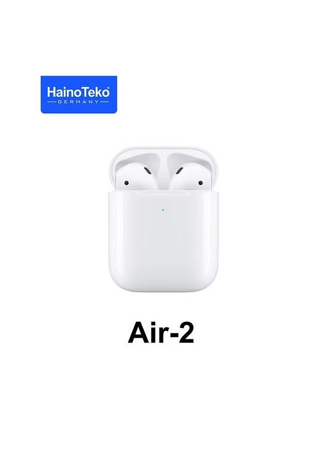 Haino Teko Air 2 Bluetooth Wireless Earbuds for Android & iOS Devices | Premium Sound, Comfortable Fit, Touch Controls, Long Battery Life, Noise Isolation | Ideal for Music, Calls, and Travel (White)  - Image 3