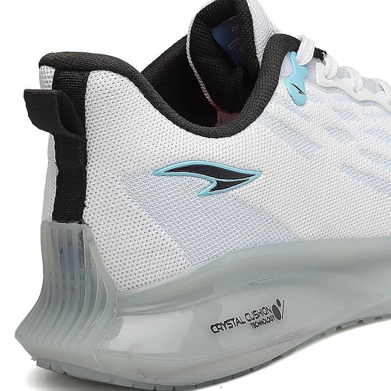 Asian Men's White and Black Running Shoes for Boys