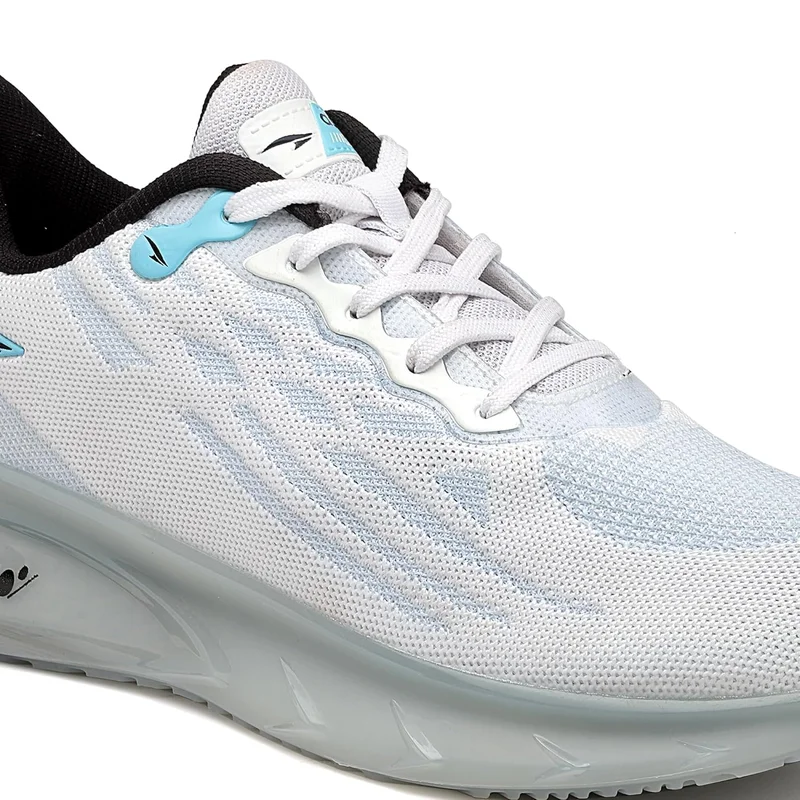 Asian Men's White and Black Running Shoes for Boys