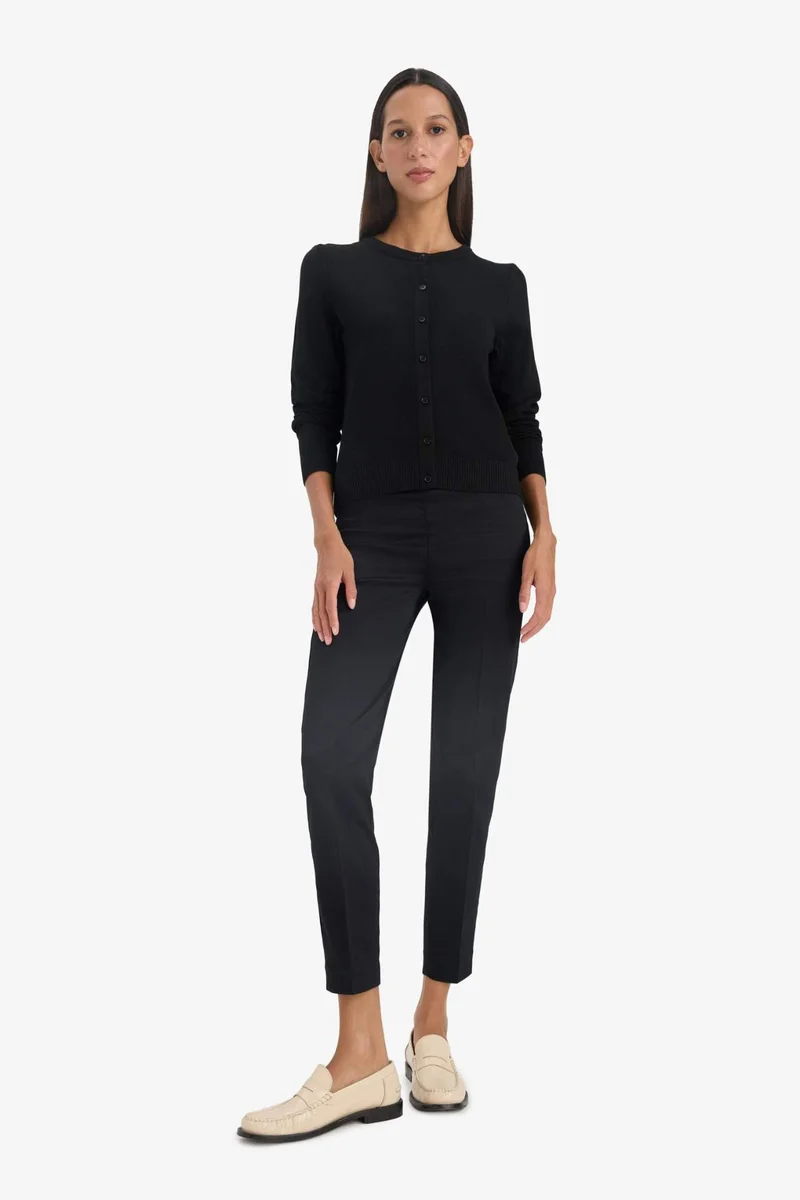 DeFacto Cigarette Normal Waist Straight Leg Satin Trousers