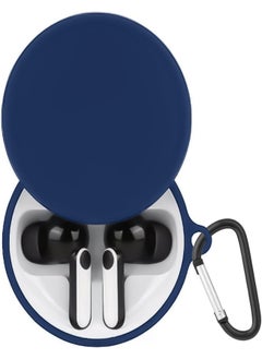 Generic Silicon Case for Oraimo Freepods 4, AirPods Cover Protective Case with Hook Headphones Silicon Case (LED Visible) (Supports Wireless Charging) for Oraimo Freepods 4 - Blue  - Image 1