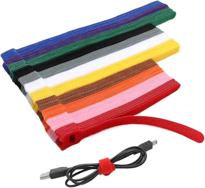 أربطة الكابلات القابلة للإطلاق 500 قطعة رمادية 150 مم أحزمة نايلون قابلة لإعادة الاستخدام للكهربائي والبستاني - Image 3