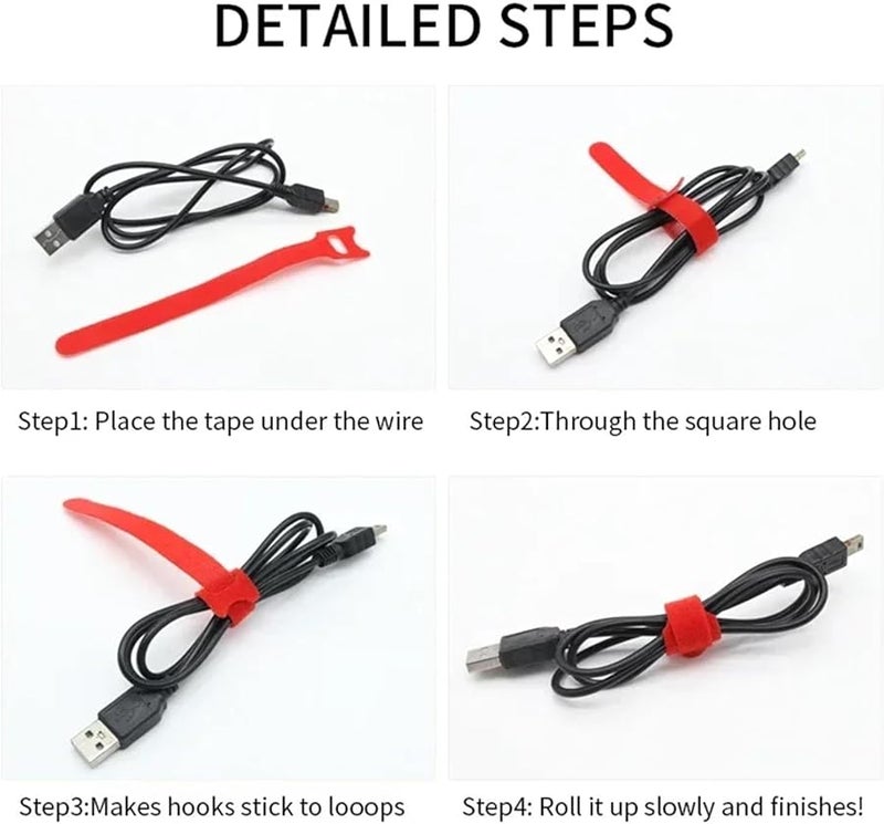 أربطة الكابلات القابلة للإطلاق 500 قطعة رمادية 150 مم أحزمة نايلون قابلة لإعادة الاستخدام للكهربائي والبستاني - Image 5