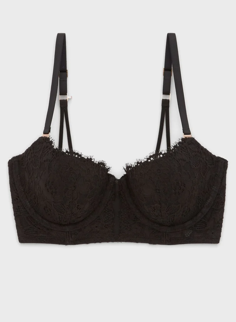 Aerie Lace Detail Balconette Bra