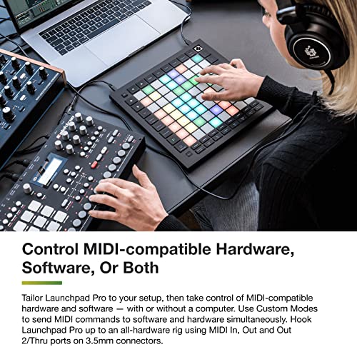 Novation Launchpad Pro MK3, MIDI 64-Grid Controller and Sequencer for Ableton Live, Logic Pro and Hardware, 64 Sensitive RGB Pads, Dynamic Note Playing, Chord and Scale Modes - Image 5