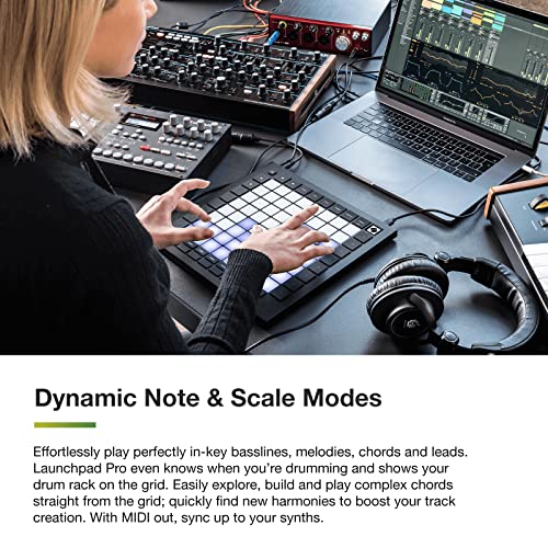 Novation Launchpad Pro MK3, MIDI 64-Grid Controller and Sequencer for Ableton Live, Logic Pro and Hardware, 64 Sensitive RGB Pads, Dynamic Note Playing, Chord and Scale Modes - Image 3