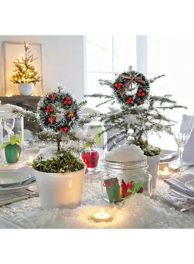 Miniature Christmas Wreath Hanging Garland A02 Artificial Craft Holiday Decoration - Image 4