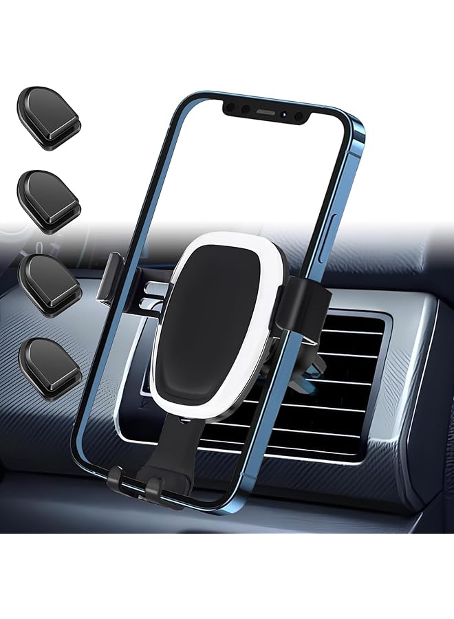 Green Tiger Car Phone Holder, Phone Holder Car for Air Vent，Ultra Stable Hook Clamp Design, Universal Automobile Cradle Fit for iPhone Android and All 4.7in-6.5in Smartphones, Classic Black - Image 1