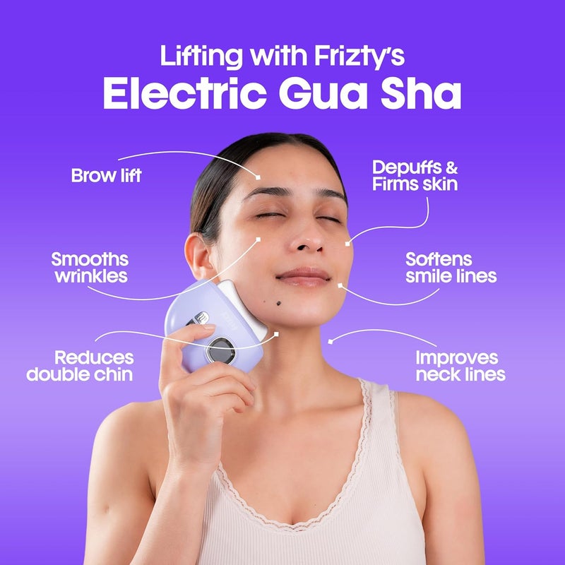 Frizty Electric Gua Sha Face Massager With 9 Modes | Red Light Therapy | Sonic Pulsation & Heat Therapy Facial Massager | Scraping Tool For Acne Control, Anti-Wrinkle & Anti Ageing - Image 4