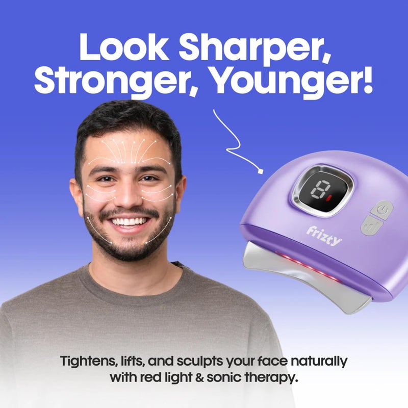 Frizty Electric Gua Sha Face Massager With 9 Modes | Red Light Therapy | Sonic Pulsation & Heat Therapy Facial Massager | Scraping Tool For Acne Control, Anti-Wrinkle & Anti Ageing - Image 3