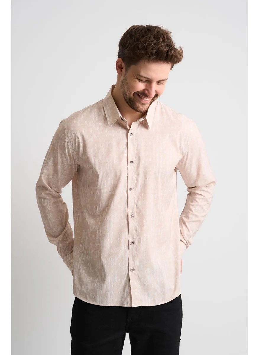الكسندر جاردي Patterned Long Sleeve Men's Shirt