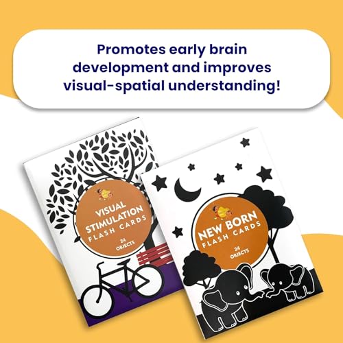 The Curious Bees - Set of High Contrast & Visual Stimulation New Born Anti-Glare Cards | 48 Objects for Visual Colour Stimulation, Cognitive & Sensory Development of 0-12 Month Old Kids - Image 3