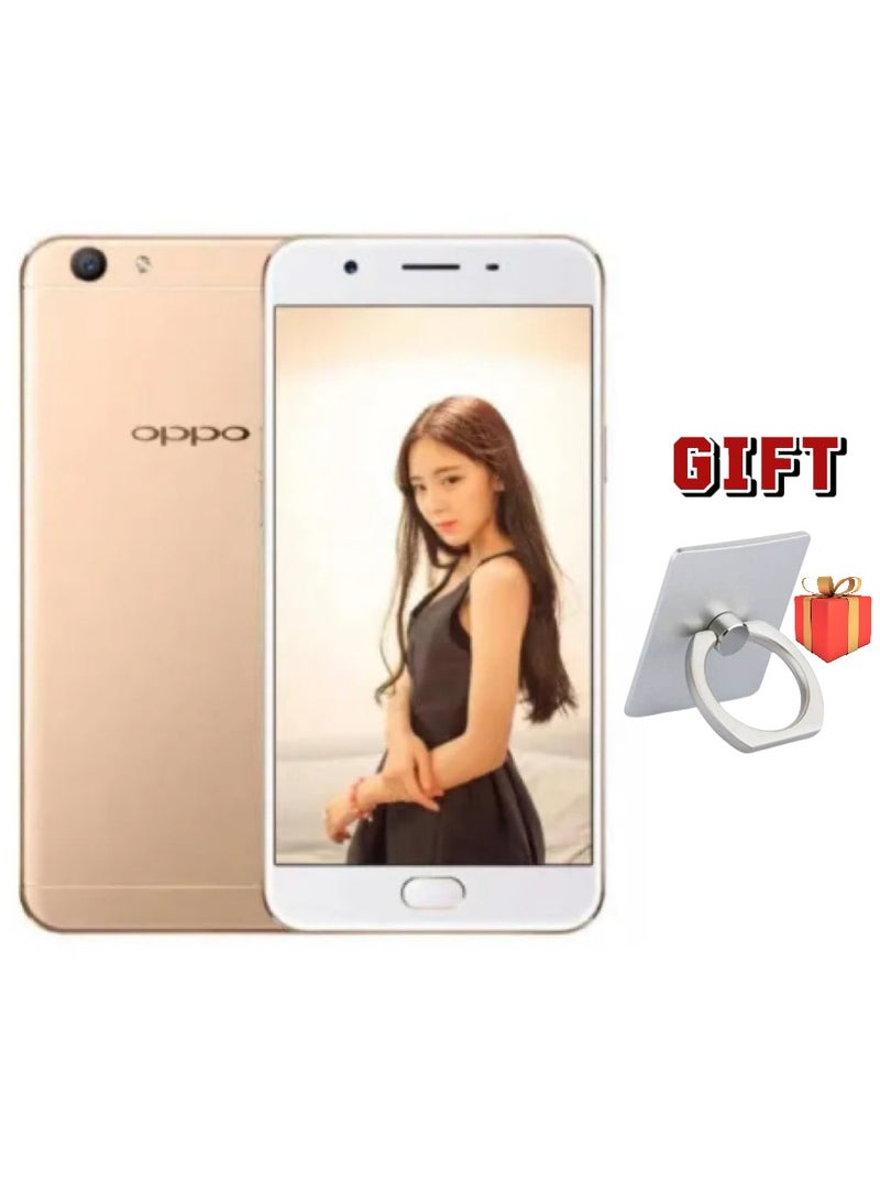 أوبو A57 Dual SIM Gold 4GB RAM 64GB 4G LTE With Free Gift Mobile Ring Holder - Image 1