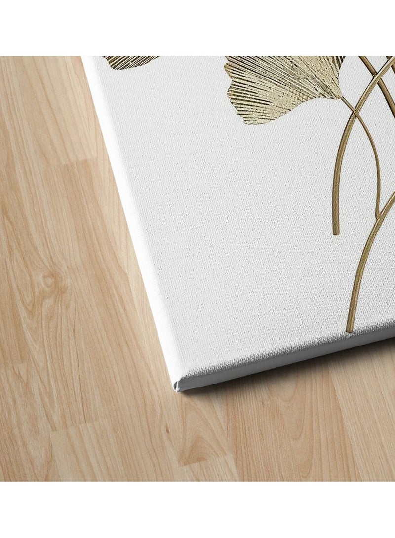 مودكلاس لوحه فنيه جداريه بخامة كانفس بتصميم مميز لباقه من الورود الذهبيه  تجمع بين الوان الرصاصي والذهبي - Image 3