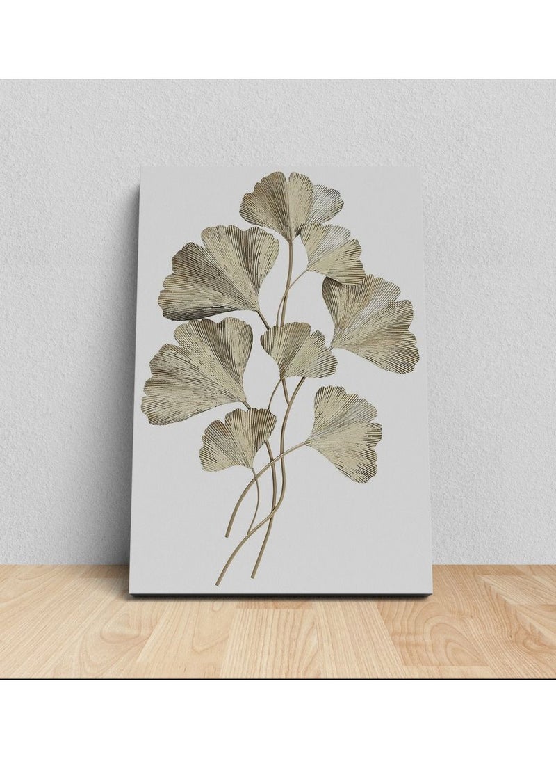 مودكلاس لوحه فنيه جداريه بخامة كانفس بتصميم مميز لباقه من الورود الذهبيه  تجمع بين الوان الرصاصي والذهبي - Image 2