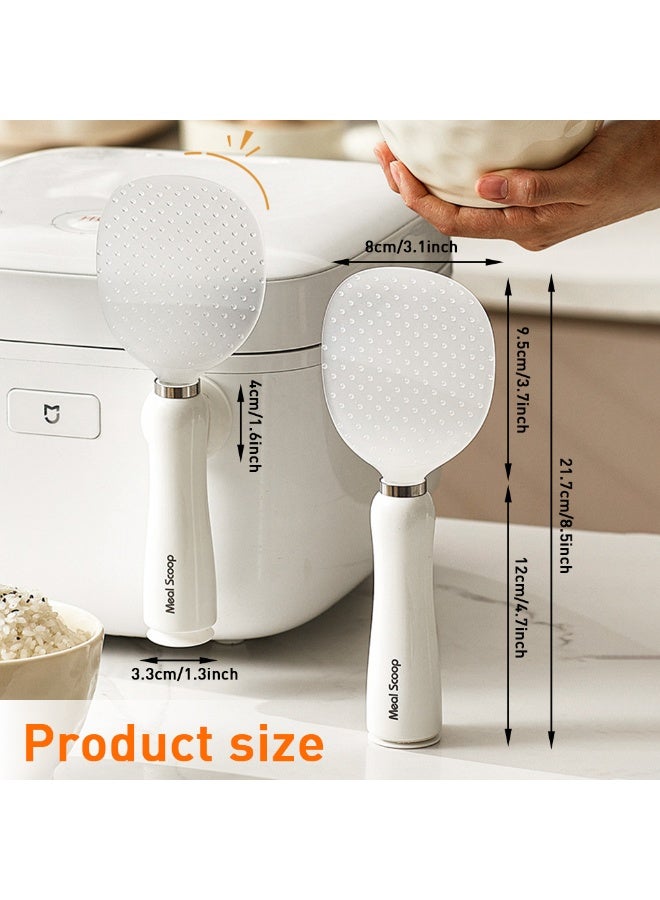 HANNEA® Rice Paddle Magnetic Handle Design, Non-stick Food-grade PP Rice Paddle, Stand-up Rice Paddle with Suction Cup Base, Kitchen Rice Scooper - Image 2