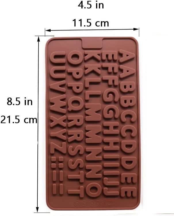 Bamutu Letter Silicone Chocolate Molds Silicone Alphabet Mould 2Pcs Non-Stick Fondant Molds Perfect For Cake Decoration Birthday Party - Image 2