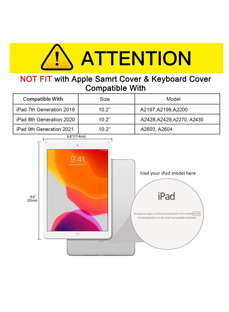 ELTRAZONE حافظة شفافة لجهاز iPad 10.2" الجيل التاسع 2021 / الجيل الثامن iPad 2020 / الجيل السابع iPad 10.2" 2019، غلاف خلفي رقيق وناعم وخفيف الوزن من TPU لجهاز iPad 9/8/7 بحجم 10.2 بوصة - Image 2