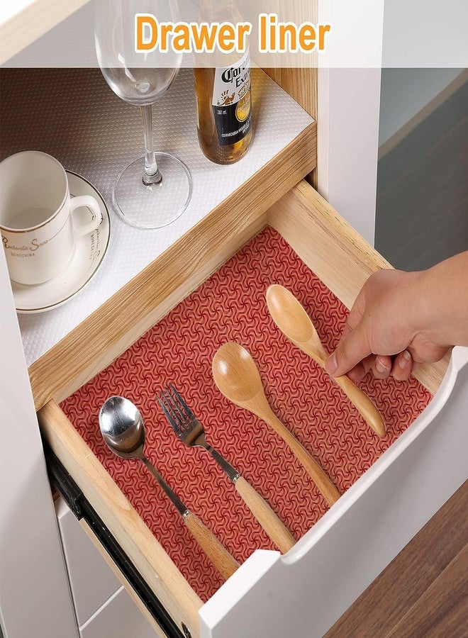 Vocal Store Anti-Slip Kitchen Cabinet Drawer Shelf Mat Liner Sheets Textured Multipurpose 5 Meter Roll, Orange - CDOJ6-P30-5M - Image 3