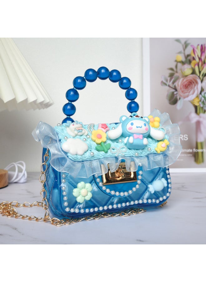 Jelly Bag Children's Cream Gel Handbag DIY Handmade Crossbody Bag Backpack Girl Handmade Material Bag Toy-Specifications:Purple Cool Rice - Image 4