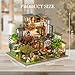 Foyucool Miniature House Kit Tiny House Kit with Light DIY Mini House Building Kits for Adults to Building Unique Gift for Birthday Mothers Day Bamboo Spring Courtyard - Image 3
