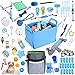 PullCrease 65 Pcs Puppy Supplies Starter Kit Small Dog Essentials Includes Dog Leash Toys Bowl Brushes Water Bottles pet Blankets Puppy Accessories for New Welcome Gift SuppliesCoolBlue - Image 3