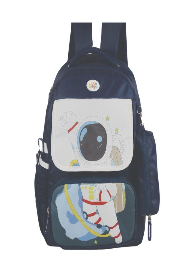 Ligo 16 Inch Cosmic Explorer Astronaut Print School Bags for Boys & Girls | Suitable for 1st to 3rd Standard Kids (Purple) - Image 1