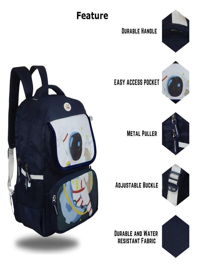 Ligo 16 Inch Cosmic Explorer Astronaut Print School Bags for Boys & Girls | Suitable for 1st to 3rd Standard Kids (Purple) - Image 5