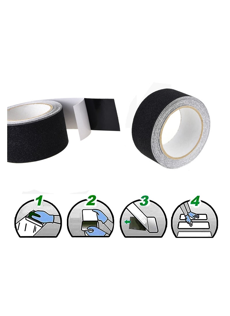 Generic 2-Piece Anti Slip Tape for Indoor Outdoor Stair Treads 5M Long 5CM Wide Each Roll Easy Install  - Image 2