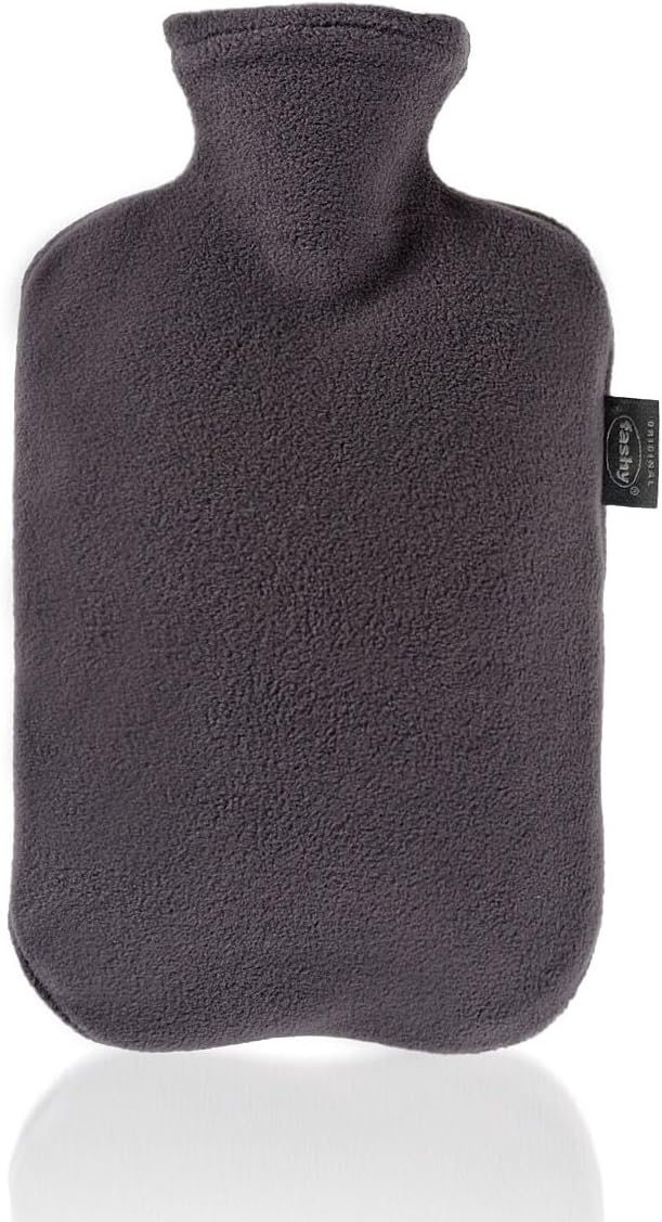 Fashy زجاجة ماء ساخن فاشي مع غطاء فليس ناعم باللون الرمادي