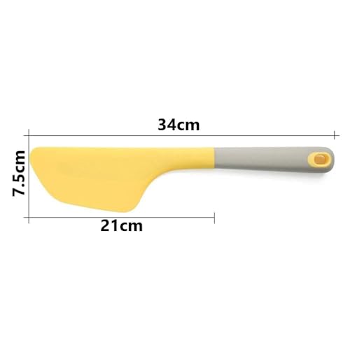 Ramkuwar Silicone Omelette Spatula – Flip & Fold Omelet Turner for Kitchen Cooking, Pancakes, Crepes, and More, Heat-Resistant Non-Stick Cooking Utensil – Yellow, Pack of 1 - Image 2