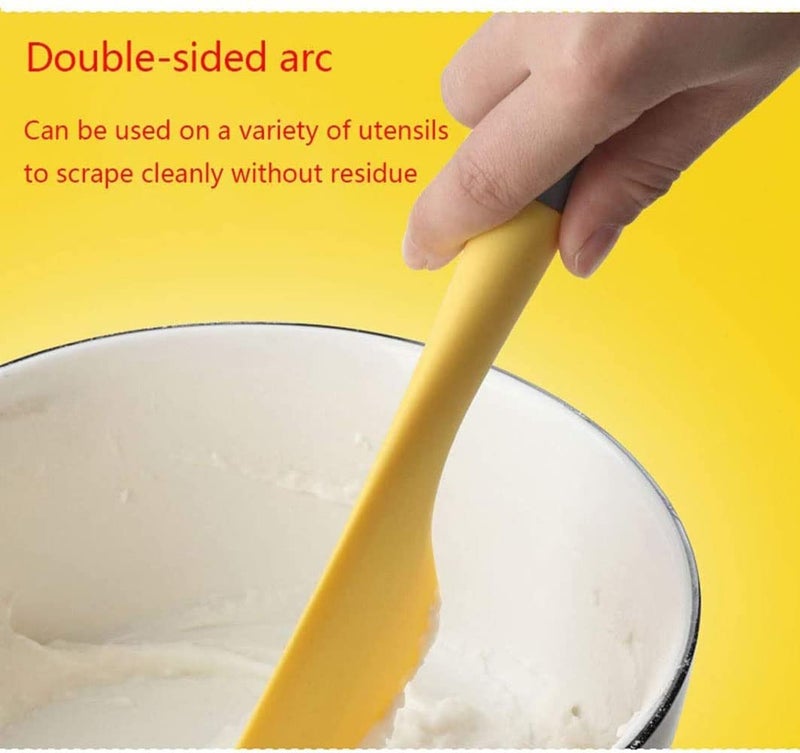 Ramkuwar Silicone Omelette Spatula – Flip & Fold Omelet Turner for Kitchen Cooking, Pancakes, Crepes, and More, Heat-Resistant Non-Stick Cooking Utensil – Yellow, Pack of 1 - Image 3