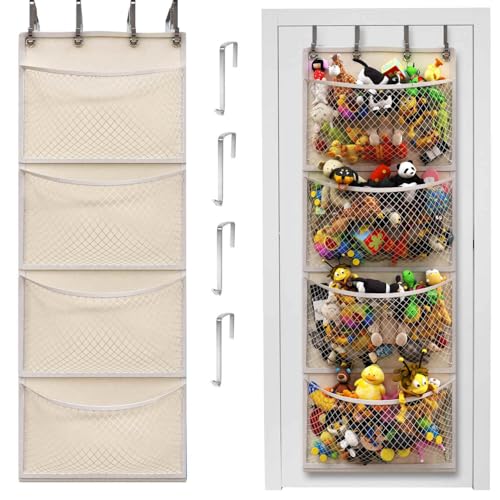 Honeyera The Original Storage for Stuffed Animals Over Door Organizer for Stuffies Baby Accessories Toy Plush Breathable Hanging Pockets Big Girls Toddler Large Bag - Image 1