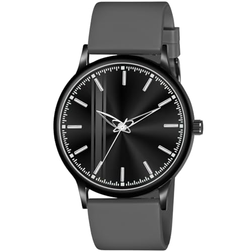 Acnos Silicone Strap Analog Wrist Watch for Men (Grey) - Image 3