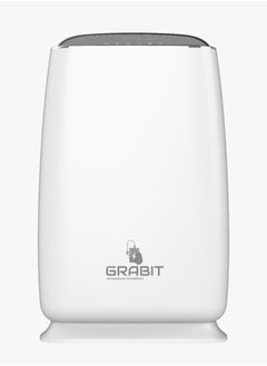 GRABIT Smart Air Purifier Smart & Compact Filtration Enjoy cleaner air with 4-stage filtration, a CADR of 220m³/h, and 26m² coverage. Features 4 fan speeds, sleep mode, air quality indicator, and a soft night light for added comfort. The timer (2, 4, 8 hours), child lock, and filter replacement indicator ensure convenience and safety. Whisper-quiet (56dB) with Tuya Wi-Fi for remote control. Compact and perfect for small spaces!