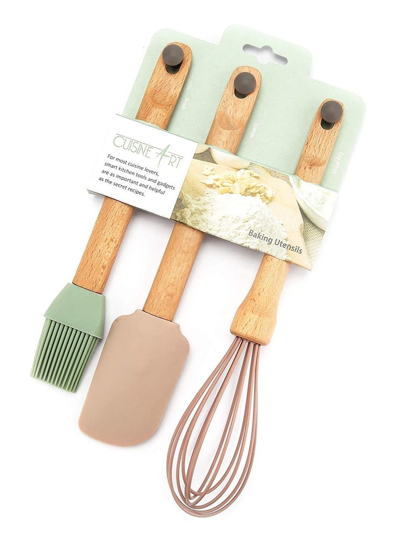 3 Piece Silicone Baking Utensils Set