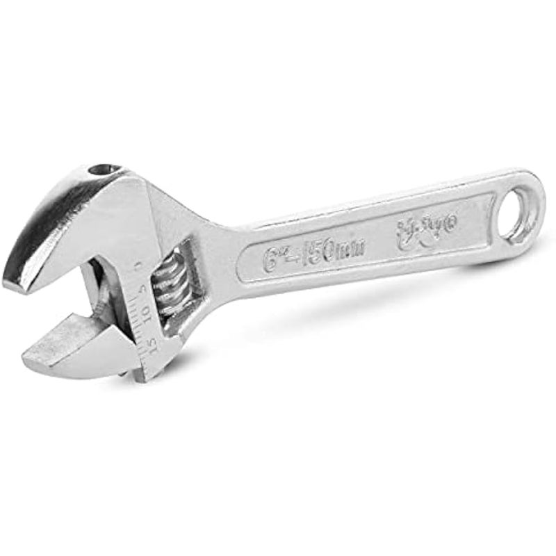 - Small Wrench, Adjustable, 6 Inches, Hex-Shaped Jaw Opens To 3/4 Inch, Made From Heat Treated Carbon Steel - Image 5