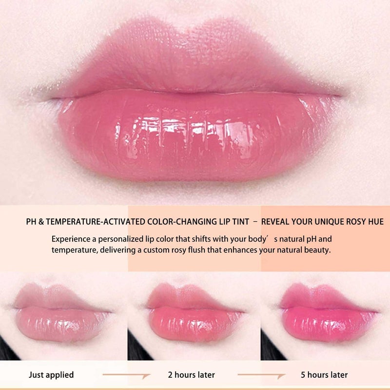 Bestland 3 Pcs/Set Strawberry, Peach & Aloe Jelly Lipstick Set, Color Changing Lip And Cheek Stain | PH-Activated Temperature Reactive Moisturizing Lipstick for Dry & Mature Lips, Hydrating Long-Lasting Lip - Image 3