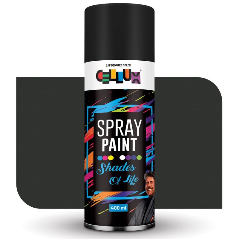 CELLUX 2X Ultra Cover Matt Black Spray Paint | DIY Quick Drying with Premium Gloss Finish for Metal Wood Wall & other Surfaces - 400 ML - Image 4
