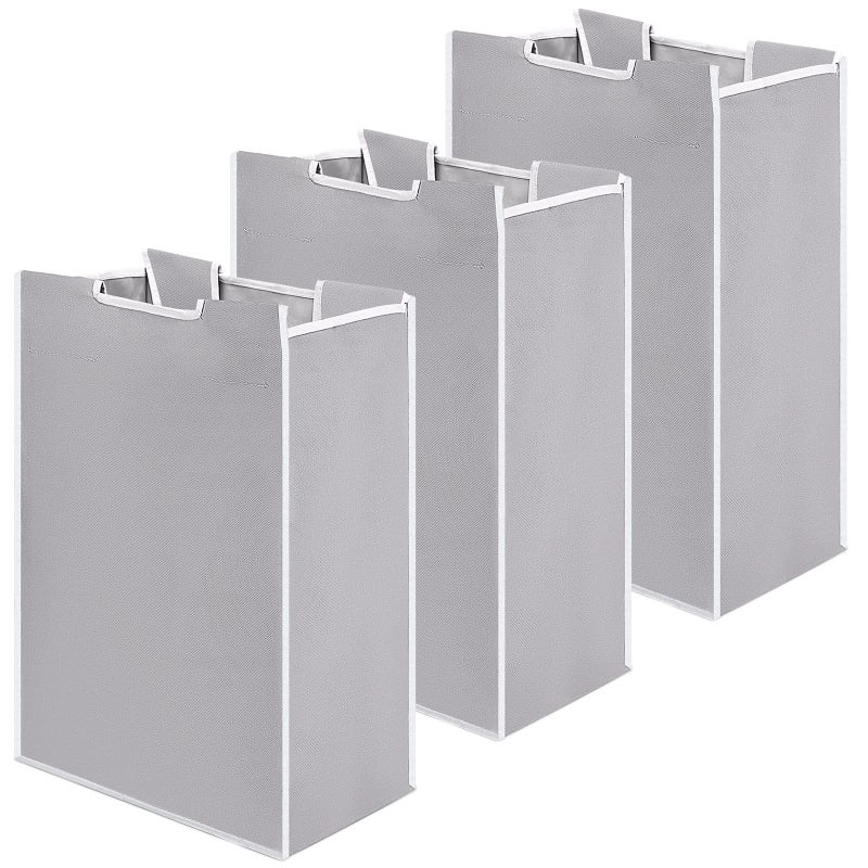 Laundry Sorter Replacement Bags Hamper Cart Removable Replacement Laundry Storage Organizer Bag Hamper Liner No Hooks 1476 x 866 x 2165 InchGray3 Pcs