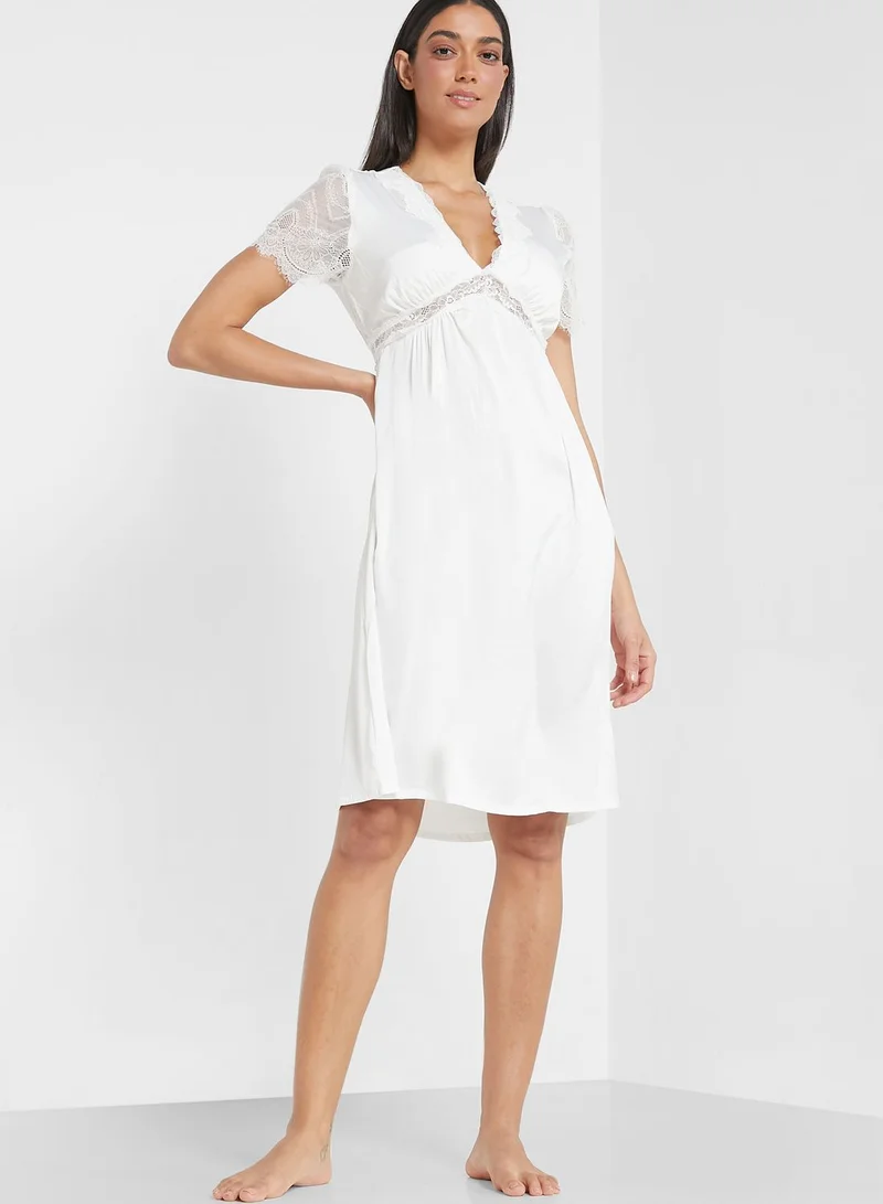 ELLA Lace Detail Night Dress