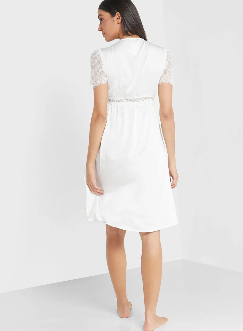ELLA Lace Detail Night Dress