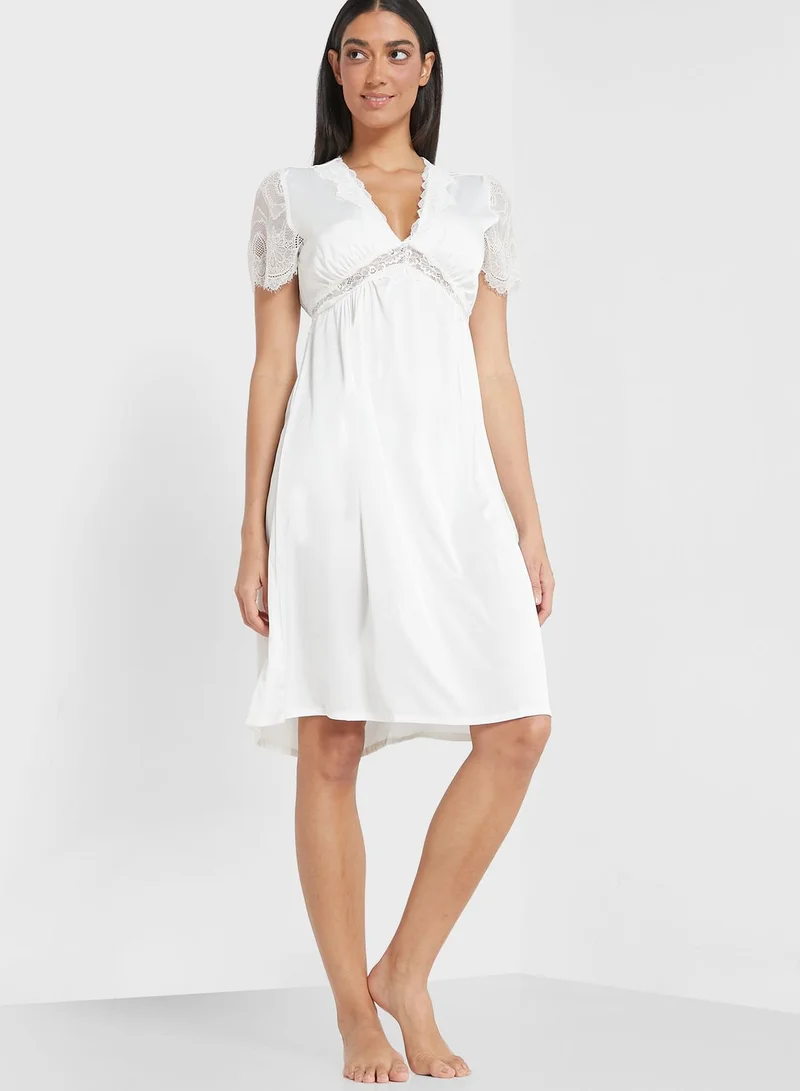 ELLA Lace Detail Night Dress