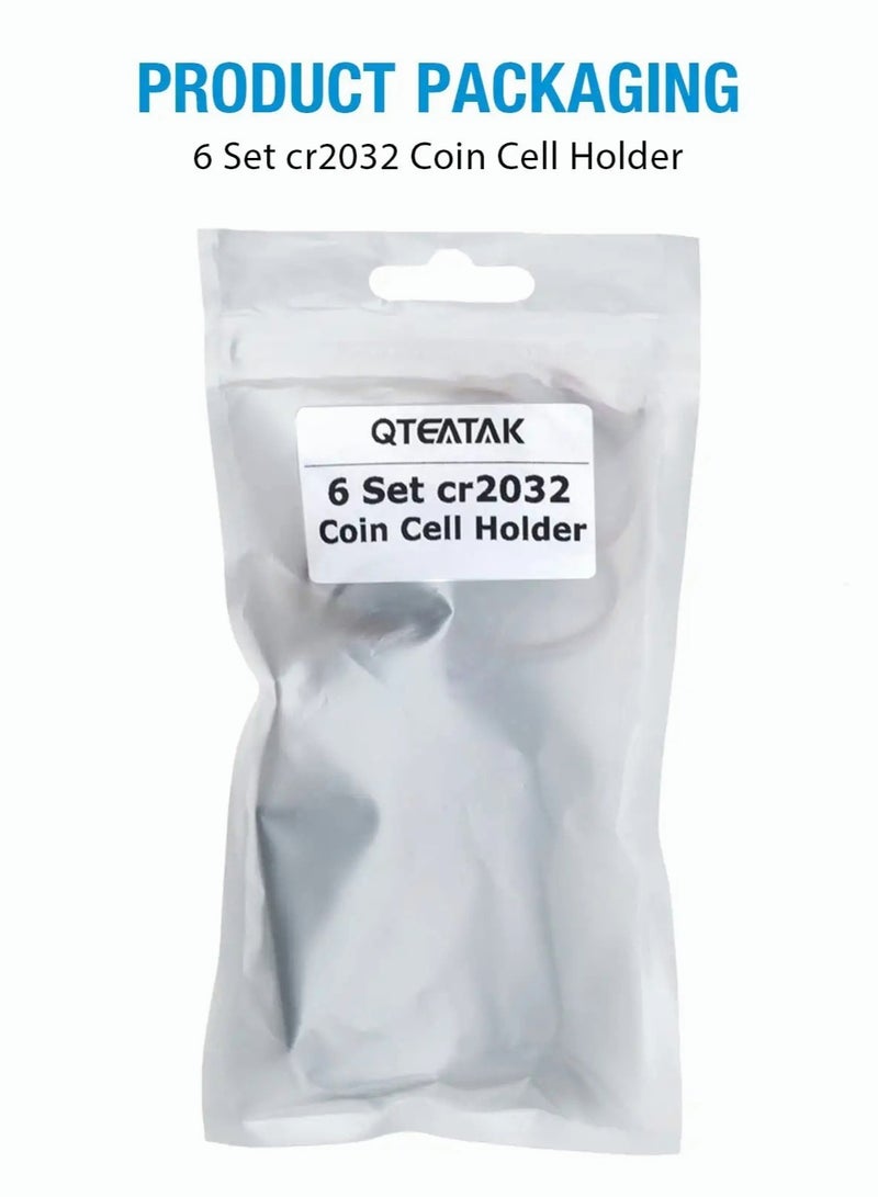 Excefore 2 x 3V CR2032 Button Coin Cell Battery Holder with Leads On Off Switch 6 Pcs - Image 5