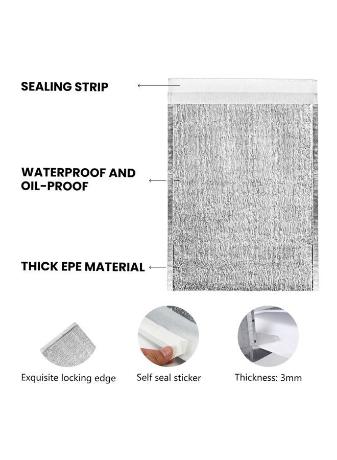 Smilco Reusable Thermal Box Liner - Metalized Insulation Bag for Lunch, Food, Shopping - Waterproof Package (25 Pack/ 8 In x 11 In) - Image 3