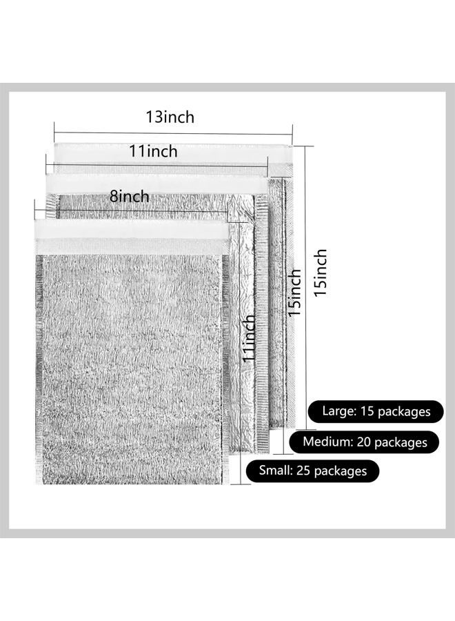 Smilco Reusable Thermal Box Liner - Metalized Insulation Bag for Lunch, Food, Shopping - Waterproof Package (25 Pack/ 8 In x 11 In) - Image 5