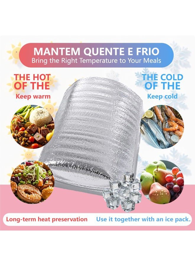 Smilco Reusable Thermal Box Liner - Metalized Insulation Bag for Lunch, Food, Shopping - Waterproof Package (25 Pack/ 8 In x 11 In) - Image 2
